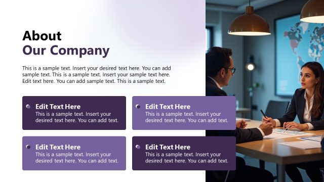 About Our Company Slide – Vendor Meet Template