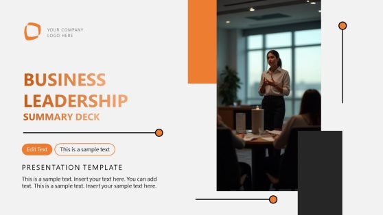 Editable Business Leadership Summary Deck PPT Template