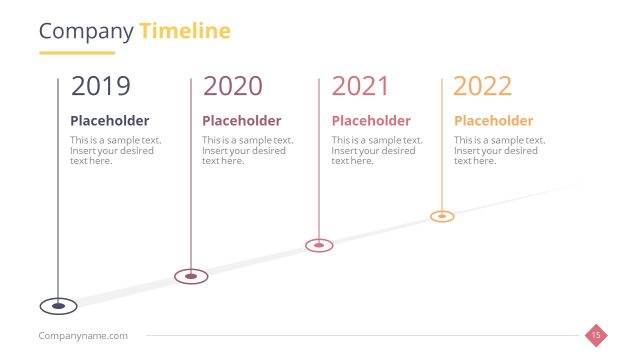 Company Timeline Pole Roadmap Design