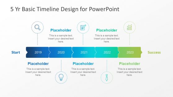 5 Year Basic Timeline PowerPoint Template