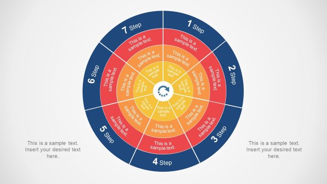 7 Step 4 Layers Circular Diagram for PowerPoint