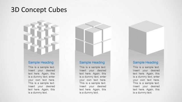 3D Cubes Concept Design for PowerPoint