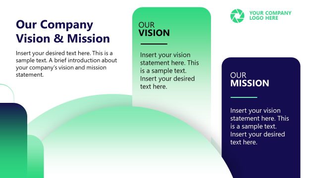 Our Company Vision and Mission PowerPoint Slide