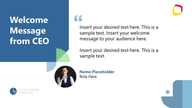 Welcome Message from CEO PPT Slide