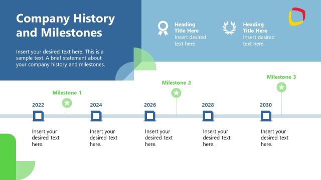 Company History & Milestones Slide