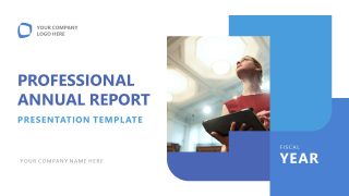 Editable Professional Annual Report Title Slide 