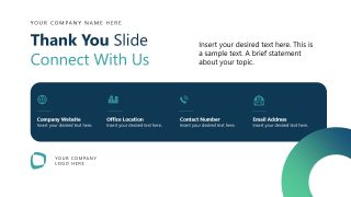 Thank you Slide with Contact Details - Scenario Planning Template 