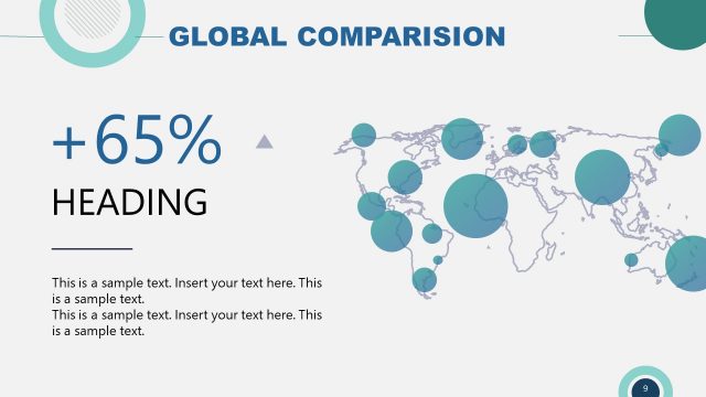 Elevator Pitch PowerPoint Global Comparison Slide