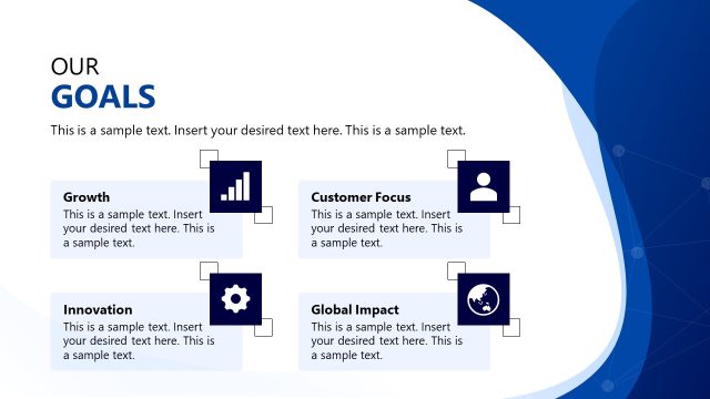 Business Corporate Overview Slide for Our Goals
